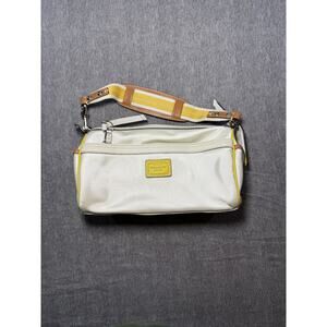 Coach Leather Shoulder Bag-Cream Ivory/Zip Top/Style 10666